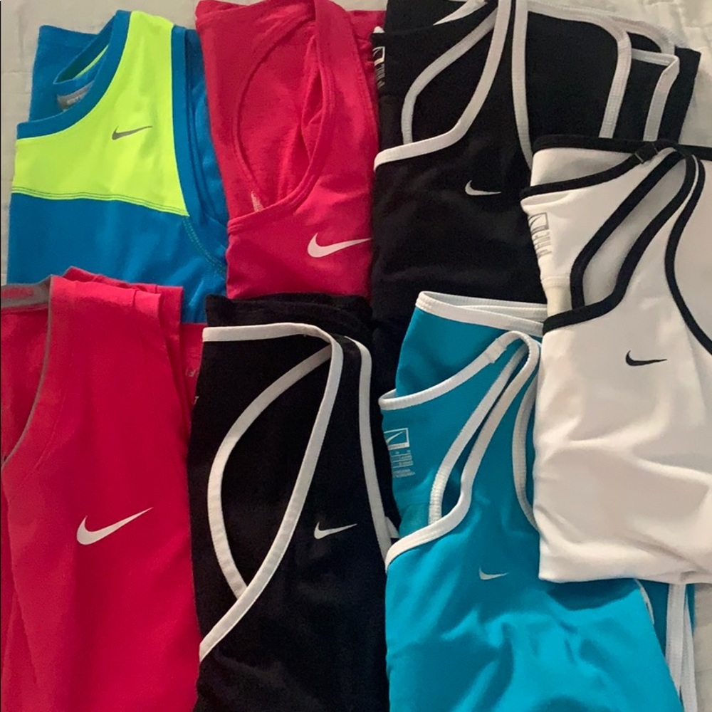 Nike Dri Fit tanks and razor back tanks